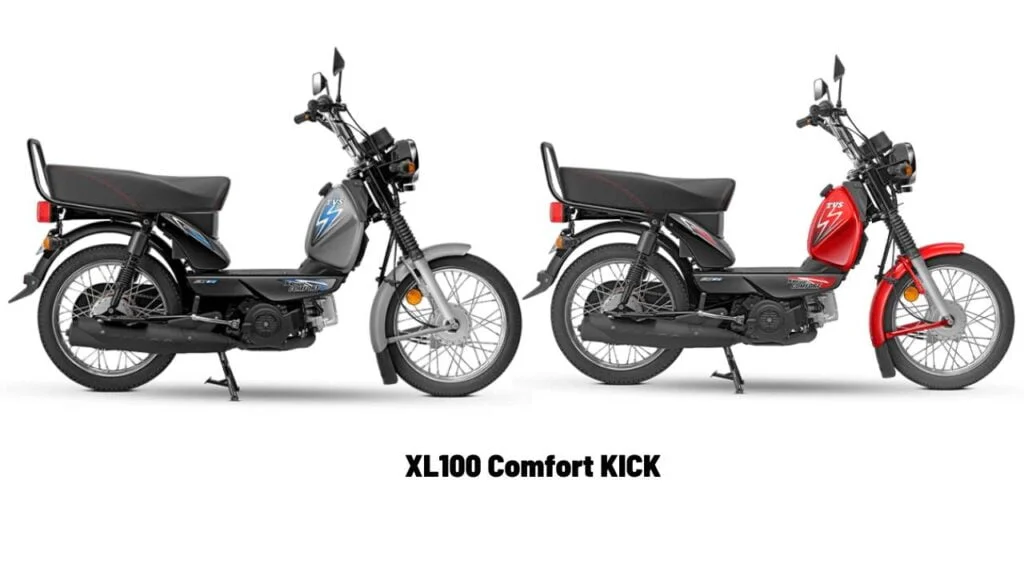 TVS XL100 Comfort Kick colours
